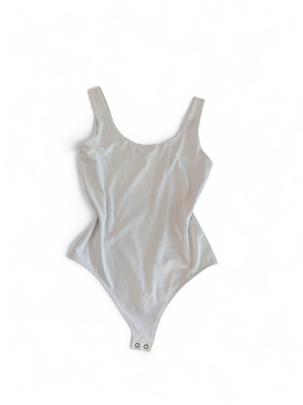 Express White Body Contour Scoop Neck Bodysuit